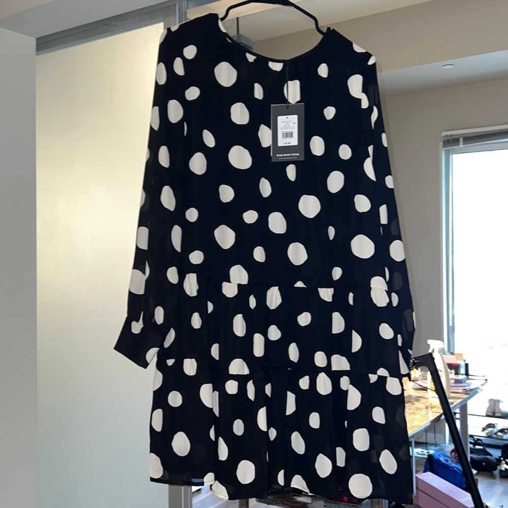 Who What Wear Polka dot Dress